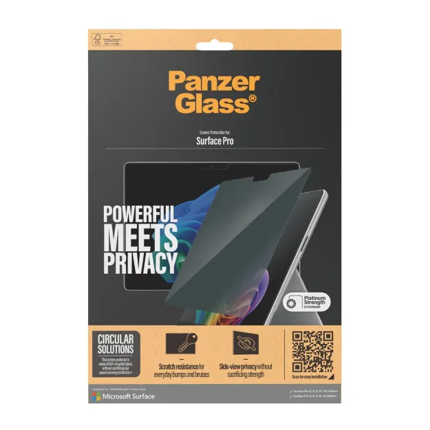 圖片 預購 北歐嚴選品牌Panzer Glass Surface Pro X/8/9/10/11 專用防窺玻璃保護貼