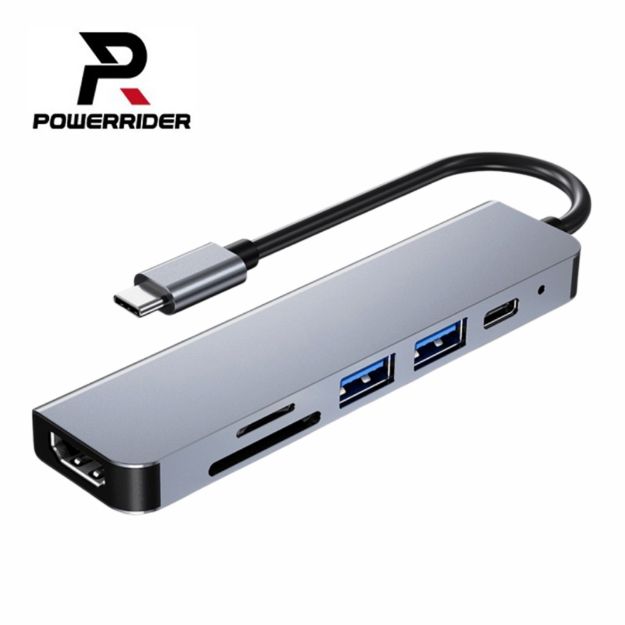圖片 PowerRider HB-P6 六合一PD充電傳輸集線器◆贈品◆請勿選購